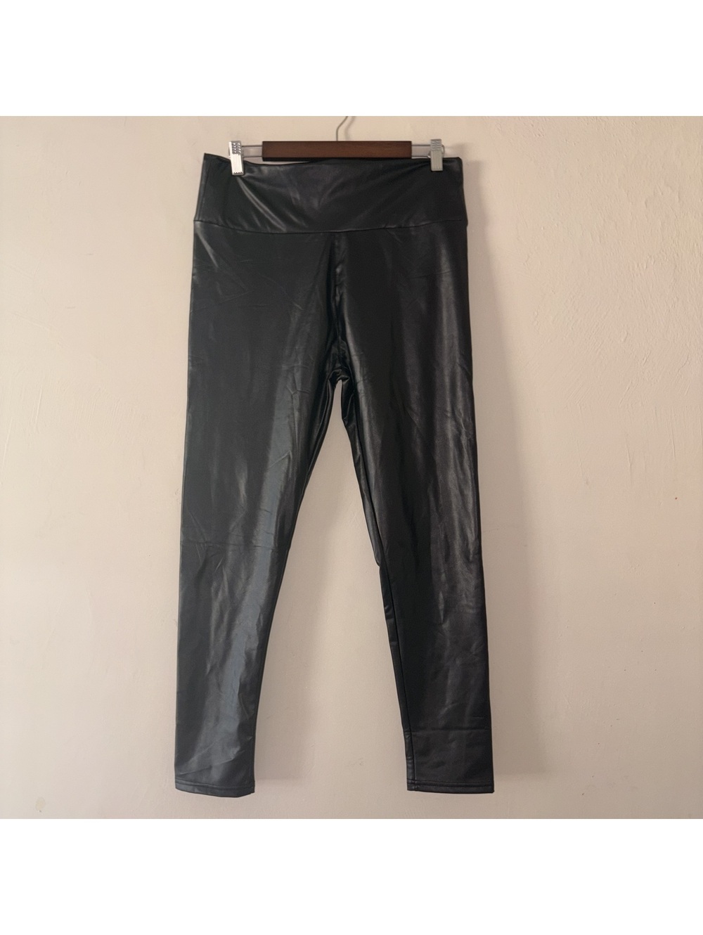 Booty Gal Faux Leather High-Waisted Leggings - Size 2XL
